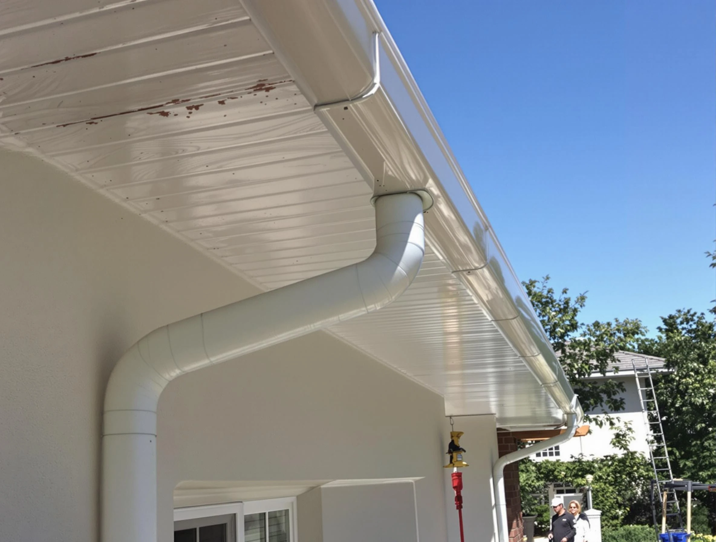 On-site seamless gutter fabrication by Lorain Roofing Company in Lorain, OH